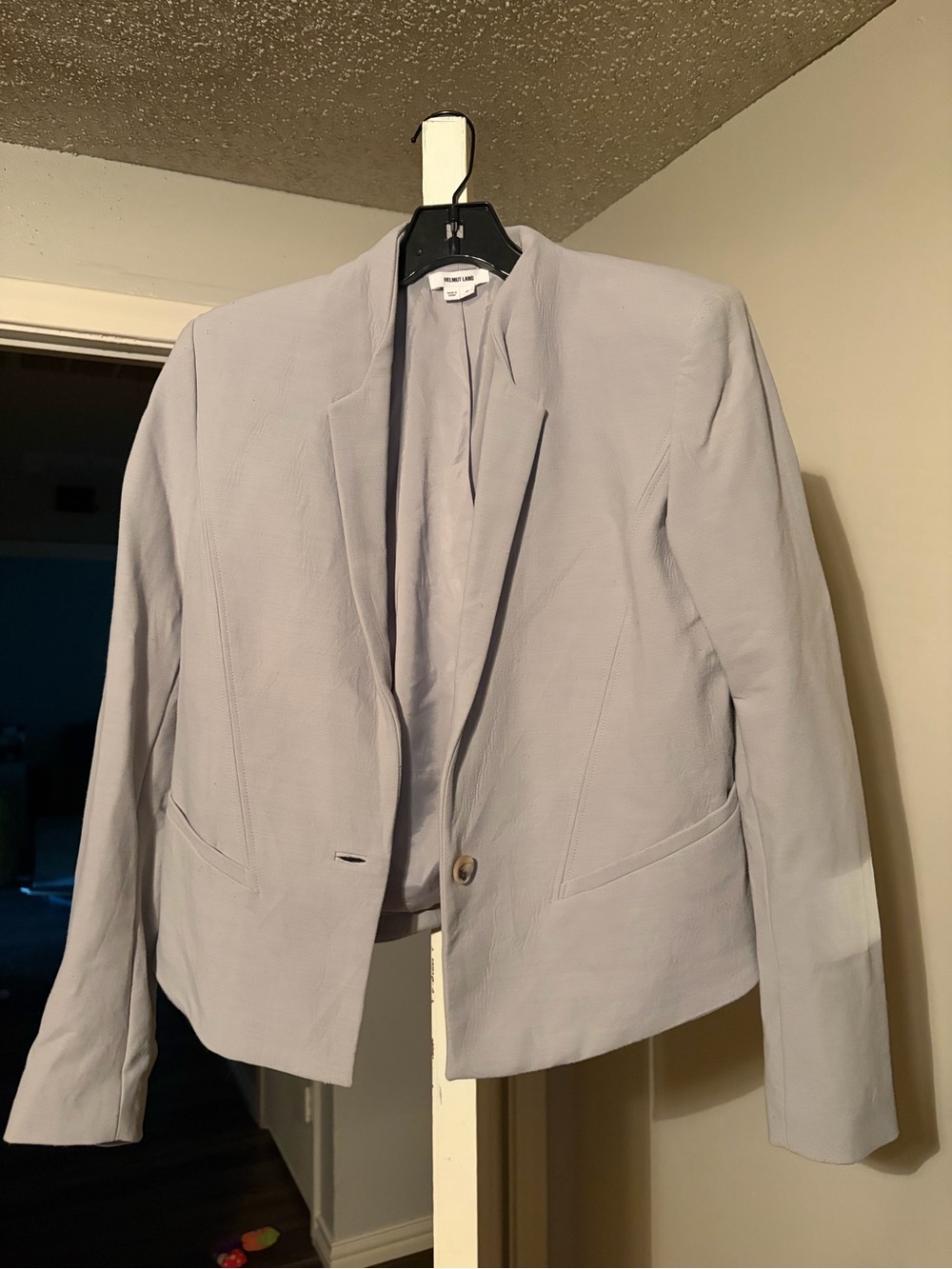 Helmut Lang Gray Single-Button Blazer